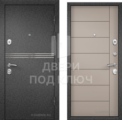 Дверь с МДФ 2 мм с толщиной металла на заказ ДПК-13369